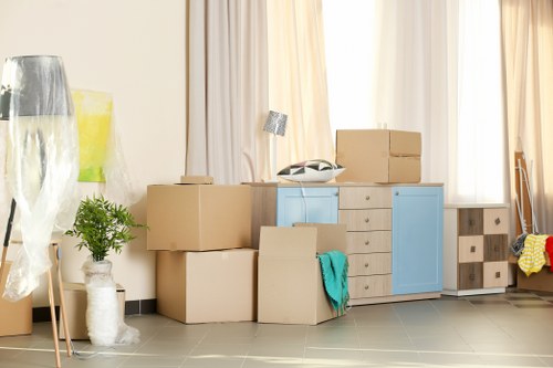 Removal truck ready for a local move in Sutton