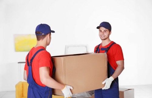 Removal team preparing for a house move in Sutton