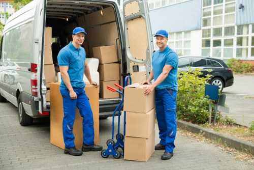 Loading business equipment for a local Sutton office move
