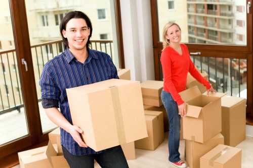 Unpacking service helping a Sutton family settle into a new home